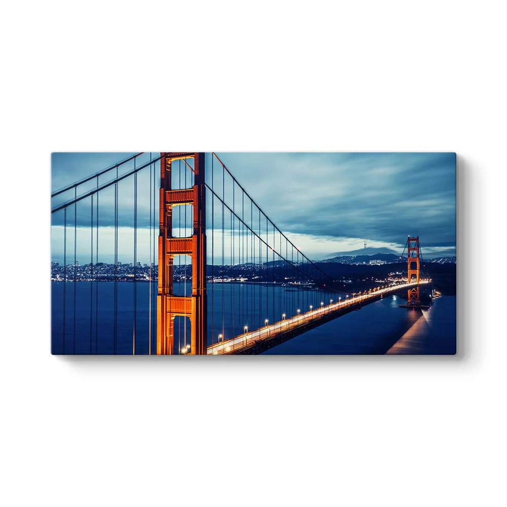 Golden Gate Köprüsü Gece Işıklı Tablosu - Model 5